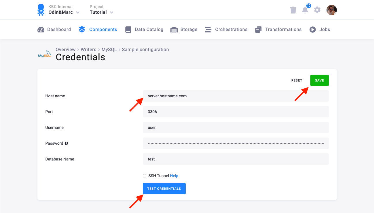 Screenshot - Credentials